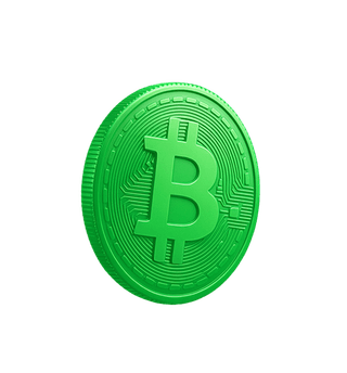 Floating card with cryptocurrency market analysis data visualisation